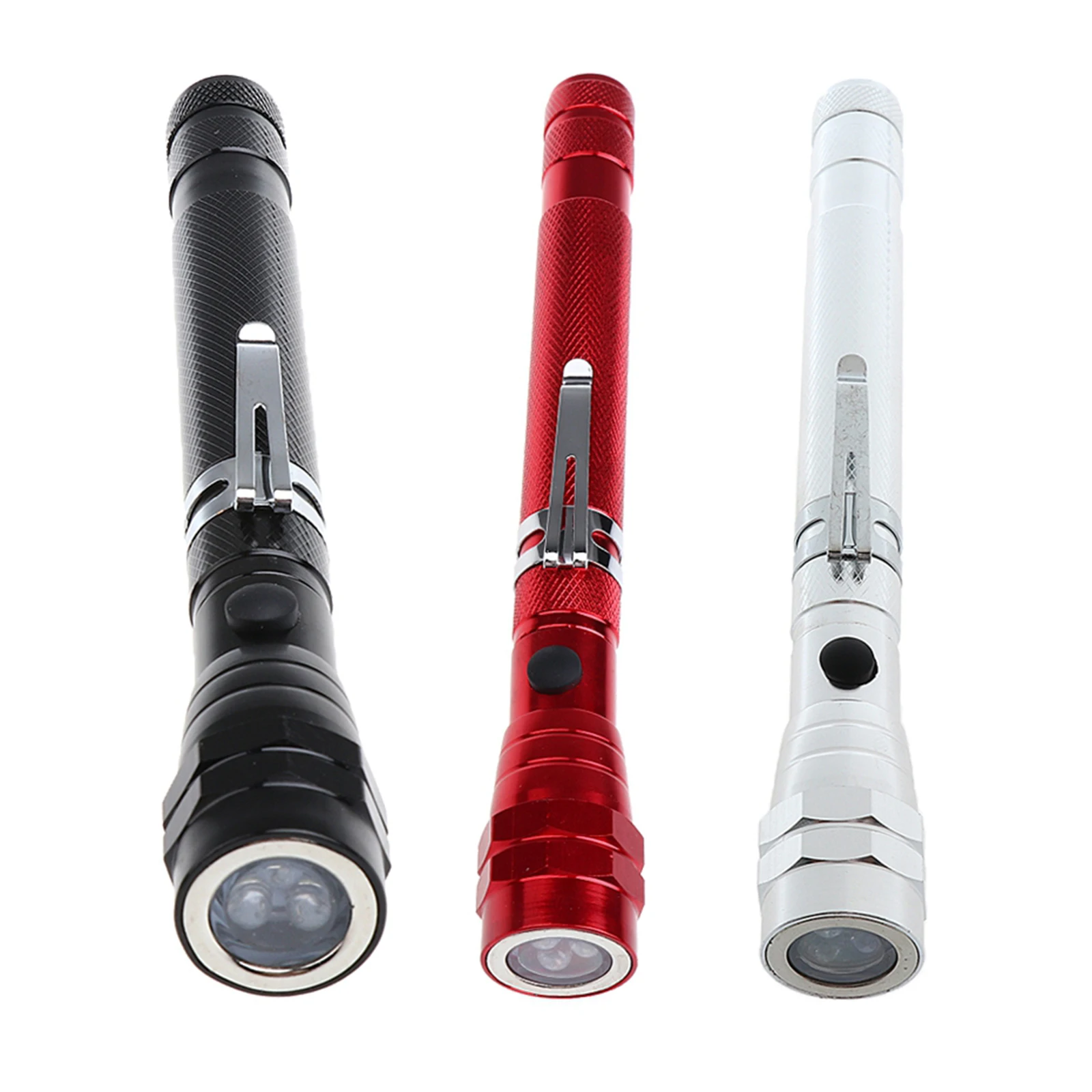 3 Led Magnetic Pickup Tool Telescoping Flexible Extensible Aluminum Alloy Led Flashlights