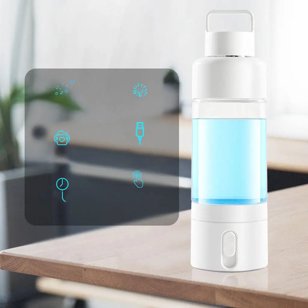 Portable Hydrogen Water Bottle, Hydrogen Water Generator Rechargeable, Hydrogen Rich Water Cup for Home Travel