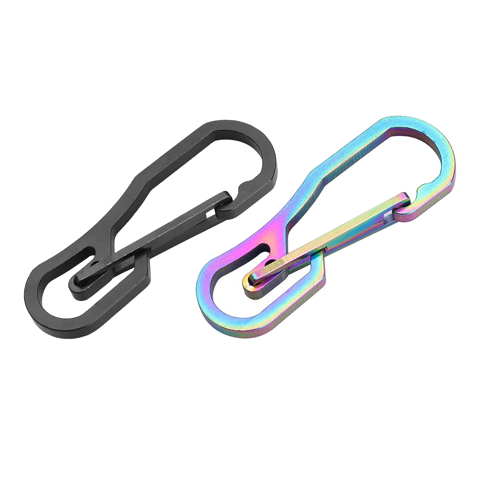 Keychain Key Ring Hook Outdoor Stainless Steel Buckle Carabiner Climbing Hiking