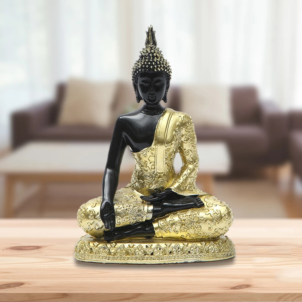 Fengshui  Home Decor Figurine Meditation Buddhism Sculpture Buddha Statue 