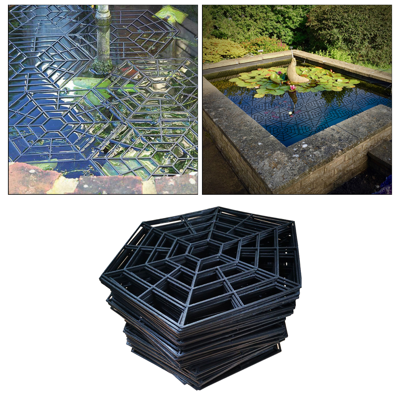20pcs Fish Guard Grid Protective Floating Net Pond Protector Garden Supplies