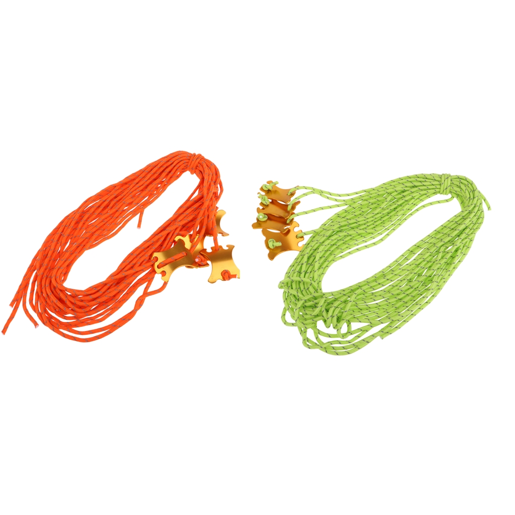 4x4m Reflective Camping Awning Cord Paracord Tent Canopy Tarp Guy Line Rope