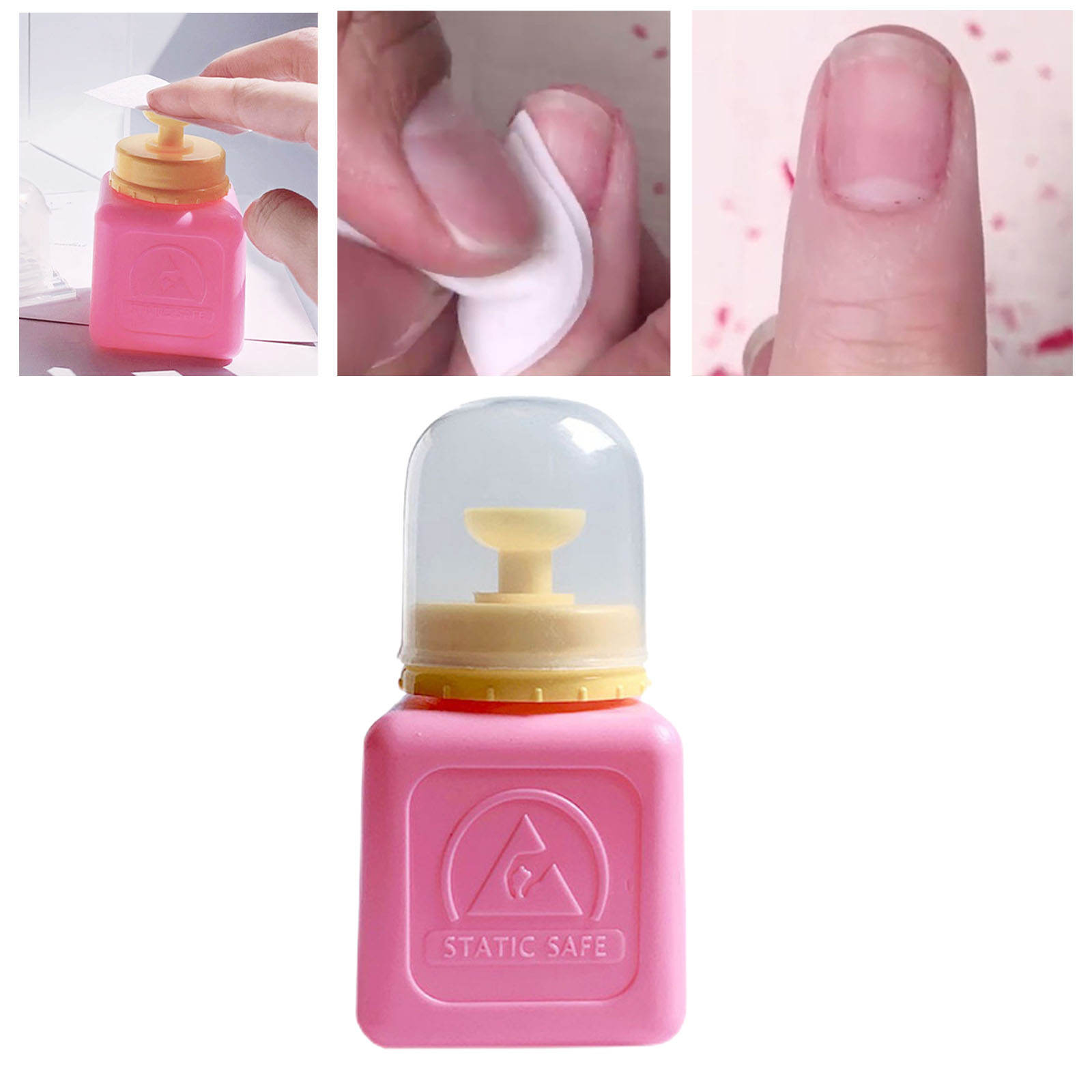Alcohol Dispensers Press Soak Off Empty Pump Bottle Dispenser for Nail Polish Remover