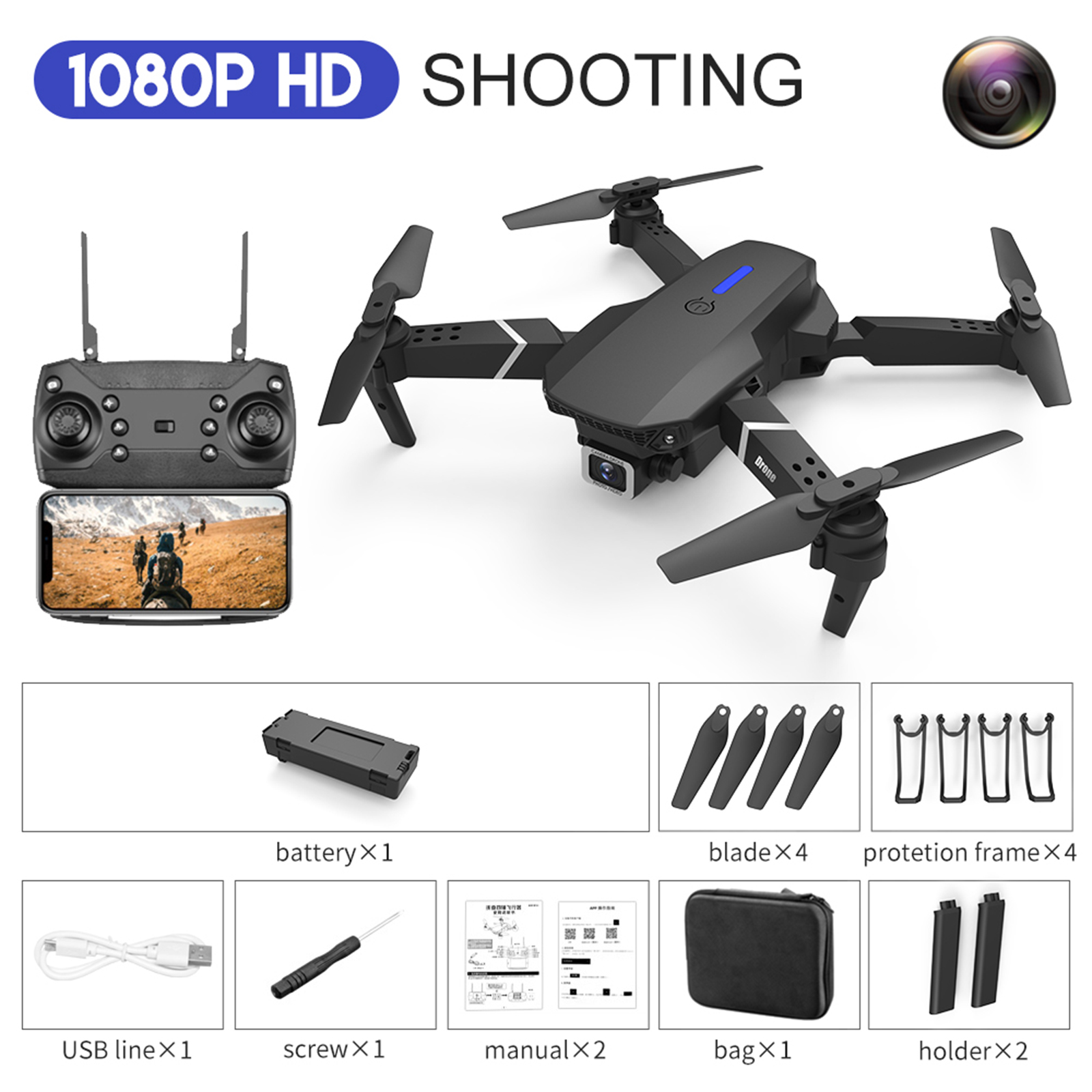 WiFi Quadcopter Drones 2.4GHz Technology for Adults Aircraft Kids and Beginners