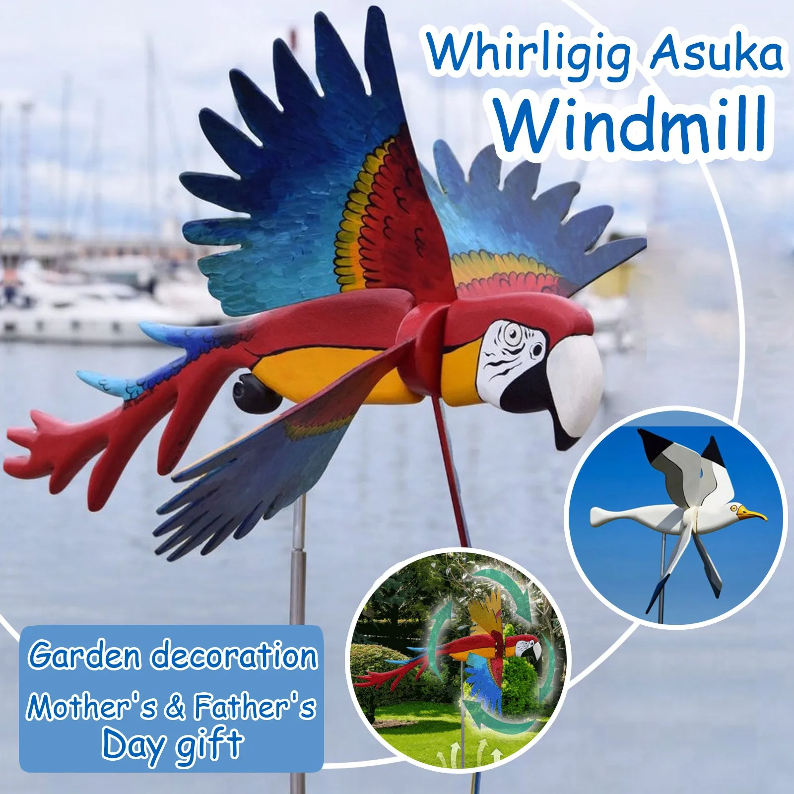 Whirligig Asuka WindmüHle Fliegender Vogel Whirly Garten WindräDer Dekor P R2F5 