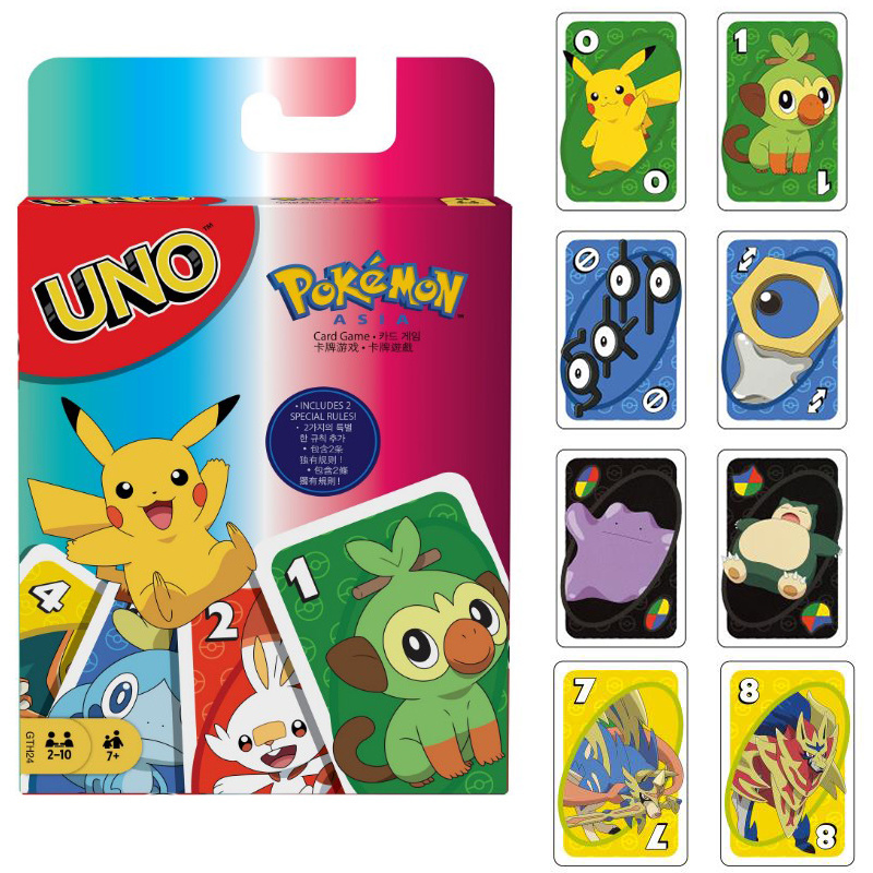 Pokemon UNO Games Cards  Anime Pikachu Card Game Family Funny Entertainment Board Game Poker Cards Game Gift Box