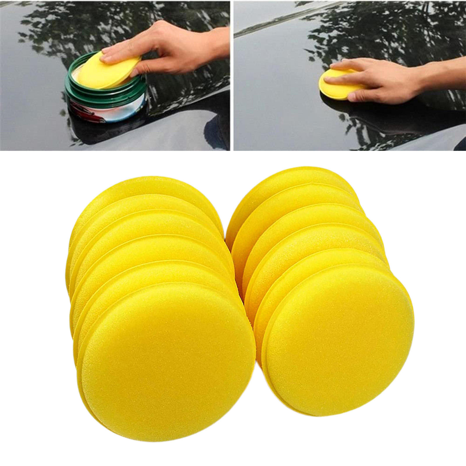 12 pieces Car Polishing Pads Kit 4 Inch Round Polisher Pad Sponge Pads Kit for Car Detail Polishing