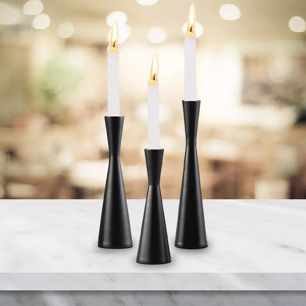 3x Modern Candlestick  Candle Holder for Home Desktop Wedding Decor