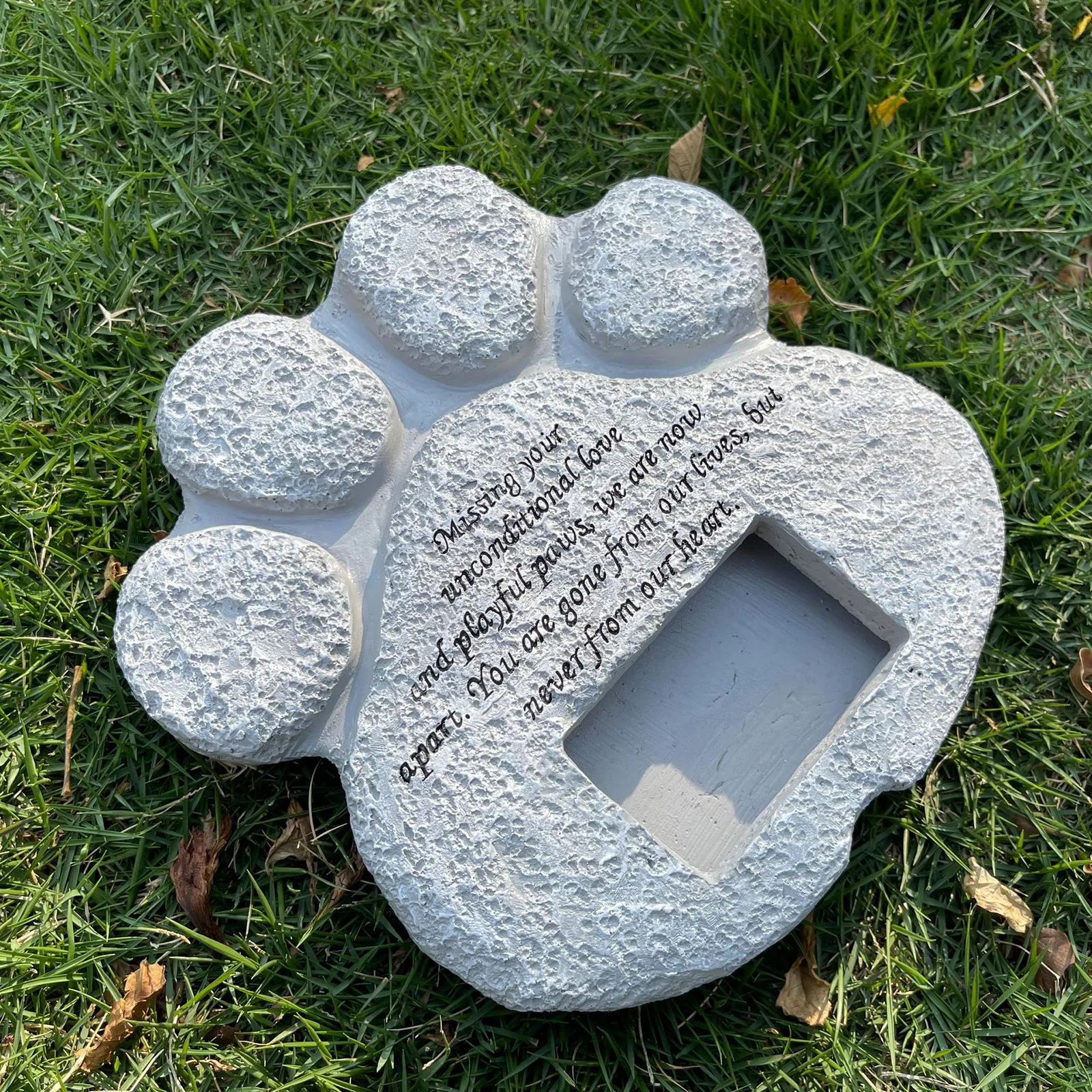 Pet Memorial Stone Grave Marker Dog Cat Tombstone Sympathy Gravestone Gifts