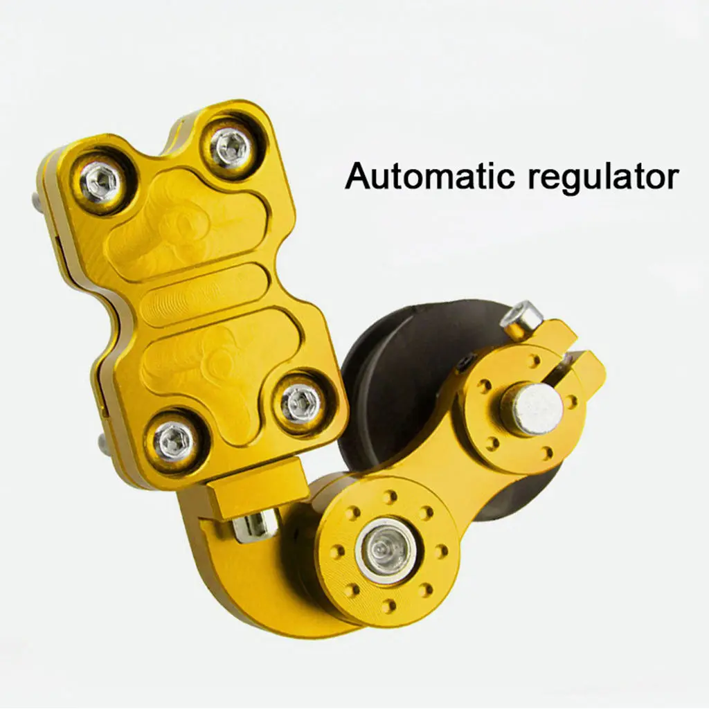 Universal Motocycle Chain Tensioner Roller Yellow Aluminum Alloy Chain Adjuster