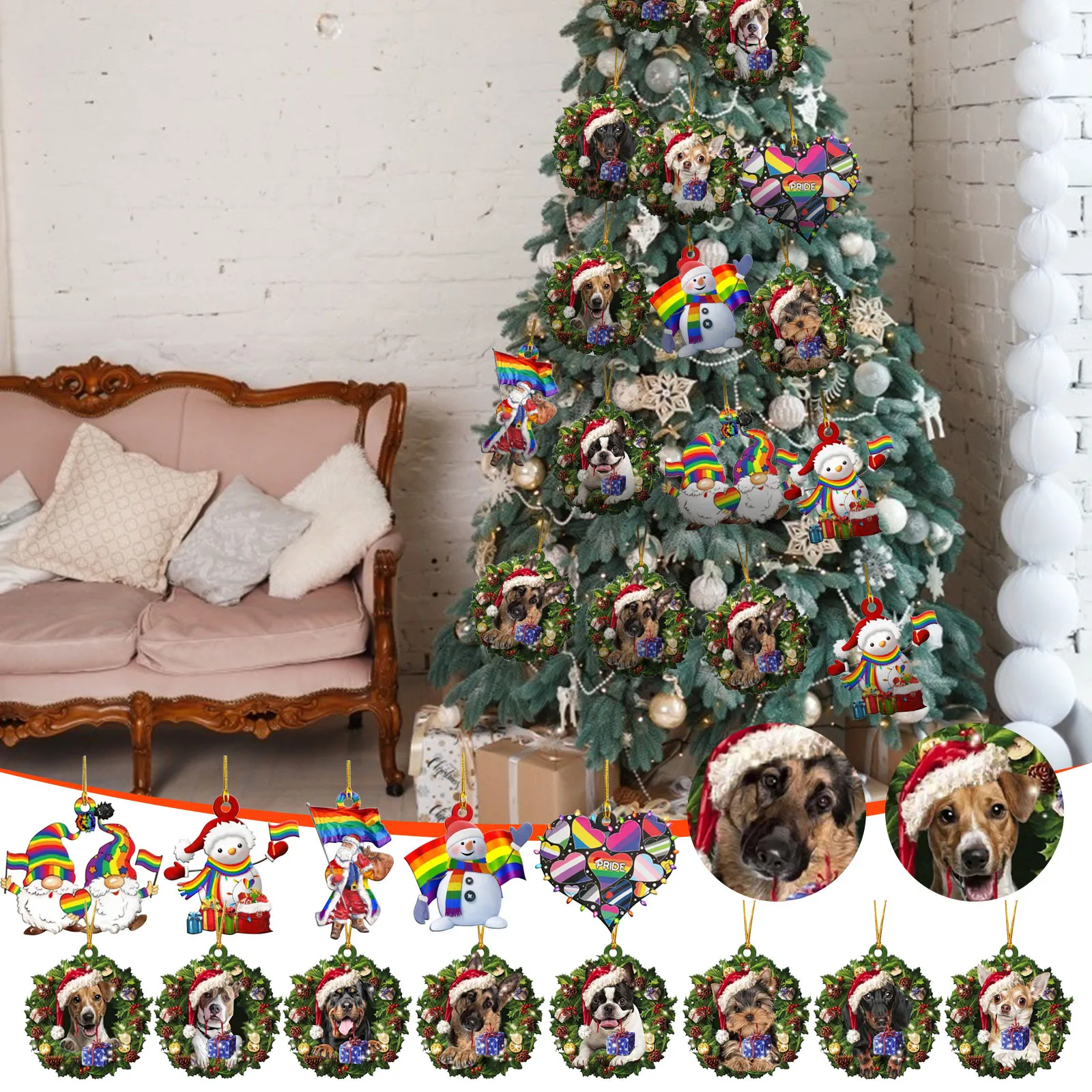 dog themed christmas tree