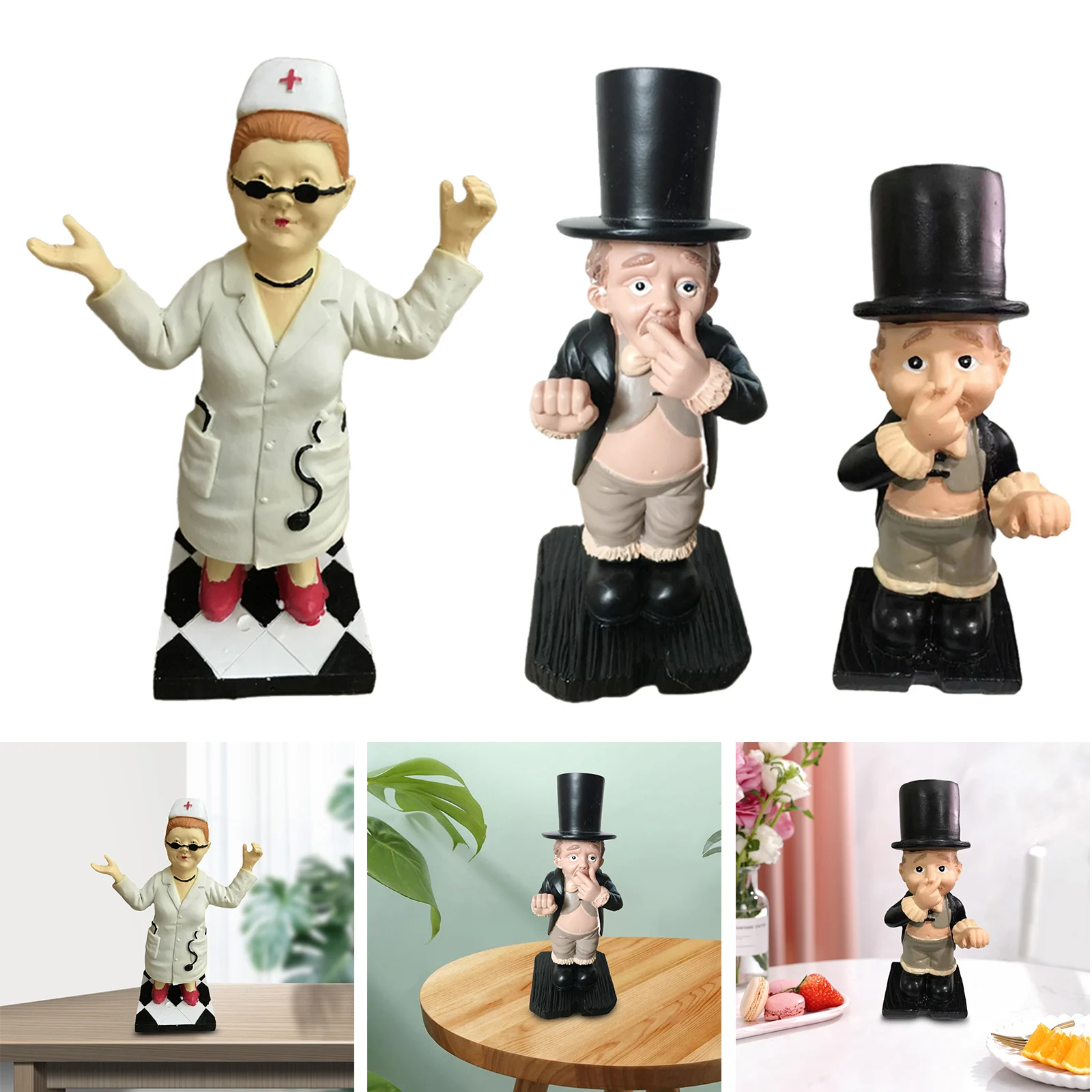 Resin Butler Shape Ornament Home Shelf Tabletop Desk Decor Housewarming Gift