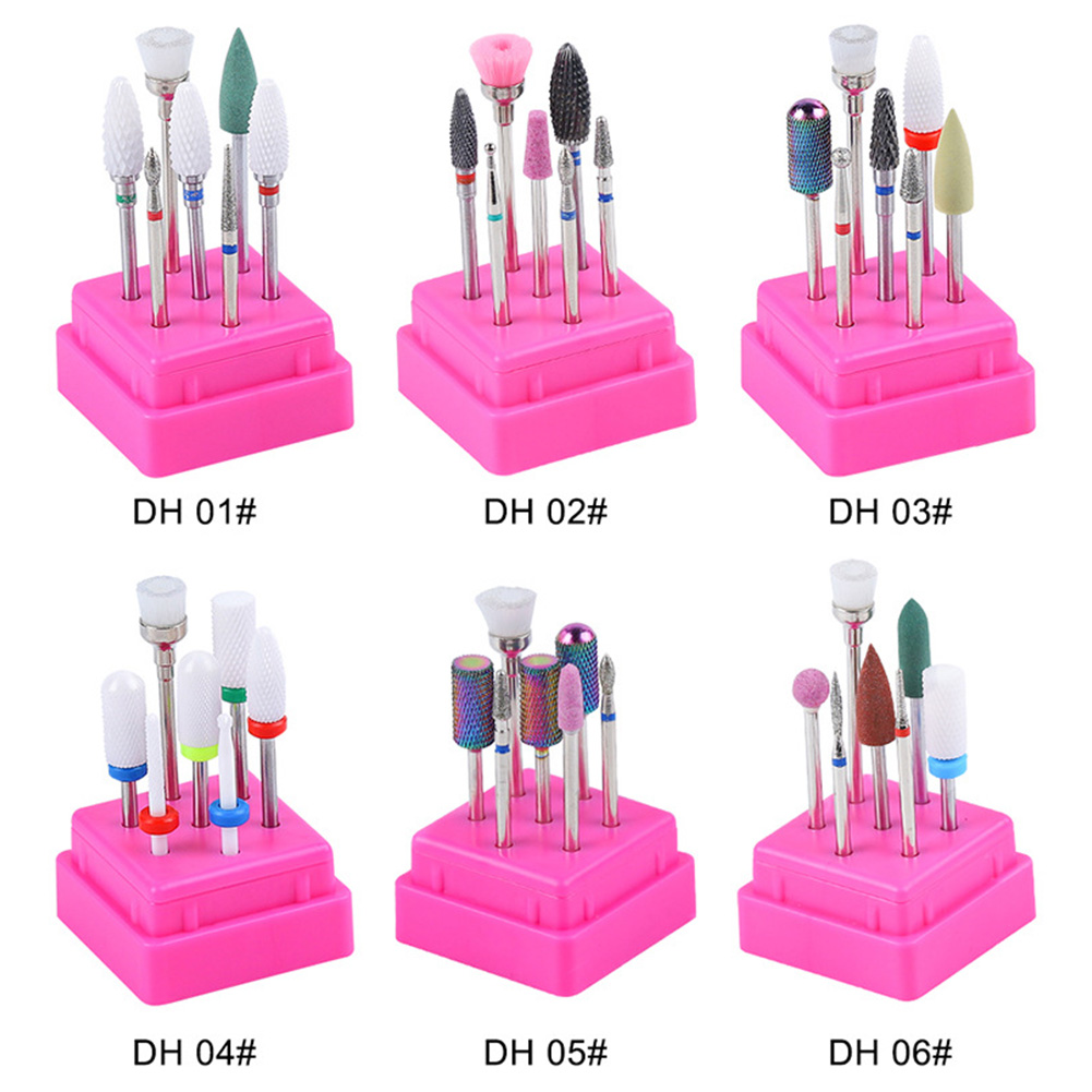 Polimento com Haste Salão de Beleza Pedicure Fresagem Cerâmica Multifuncional Brocas Conjunto Gel Limpo Unha Arte Manicure Profissional 18 Pedicure fresagem polimento com haste salão de