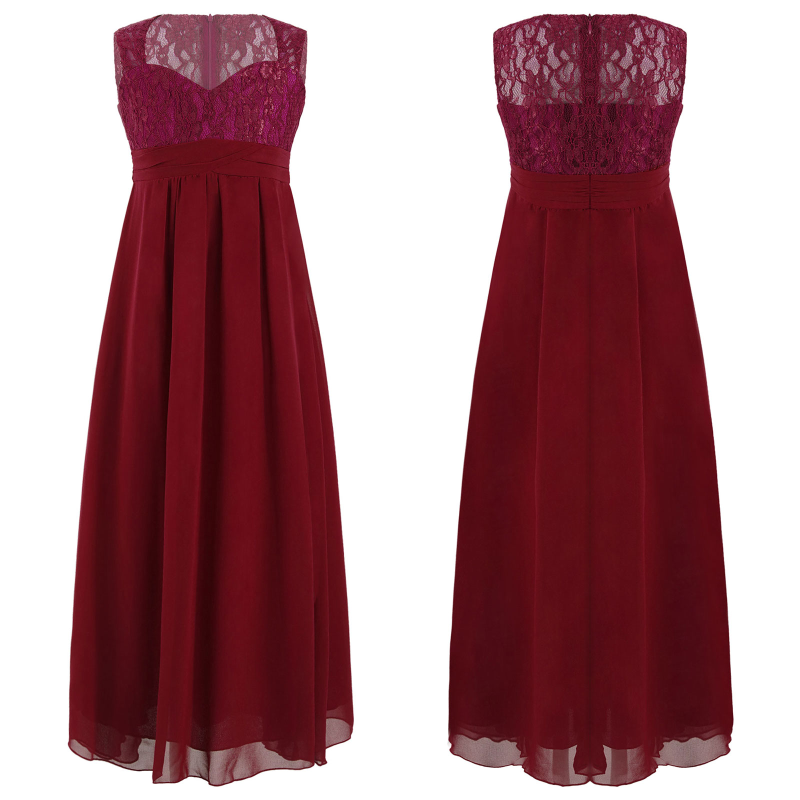 4-16Yrs Mädchen Ärmellosen Chiffon Spitze Party Kleider Blume Mädchen Kleid Pageant Hochzeit Brautjungfer Geburtstag Prinzessin Maxi Kleid – Detail 28