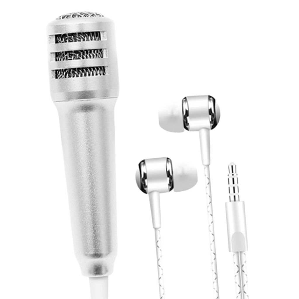 3.5mm Mini Microphone Mic Video Earphones Phone Laptop Voice Recording