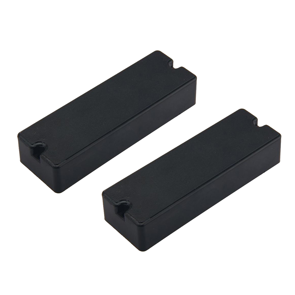 2pcs 6-String Black Soapbar Pickups Bright Tone 11k for Electric Bass Guitar