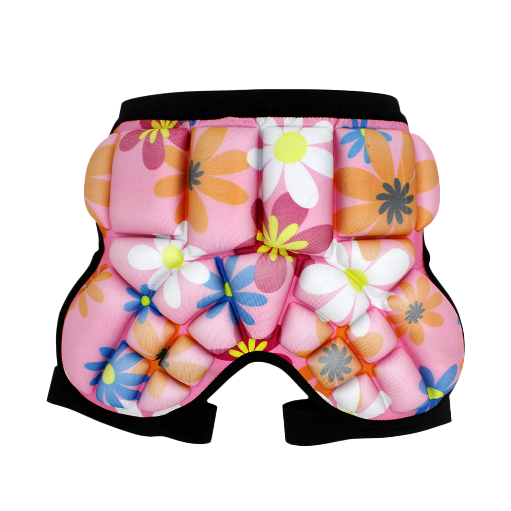 Kids Children Soft Hip Pad  Protector Protective Gear for Skiing Roller Skating Snow Boarding Cycling Outdoor Sports Pink Blue