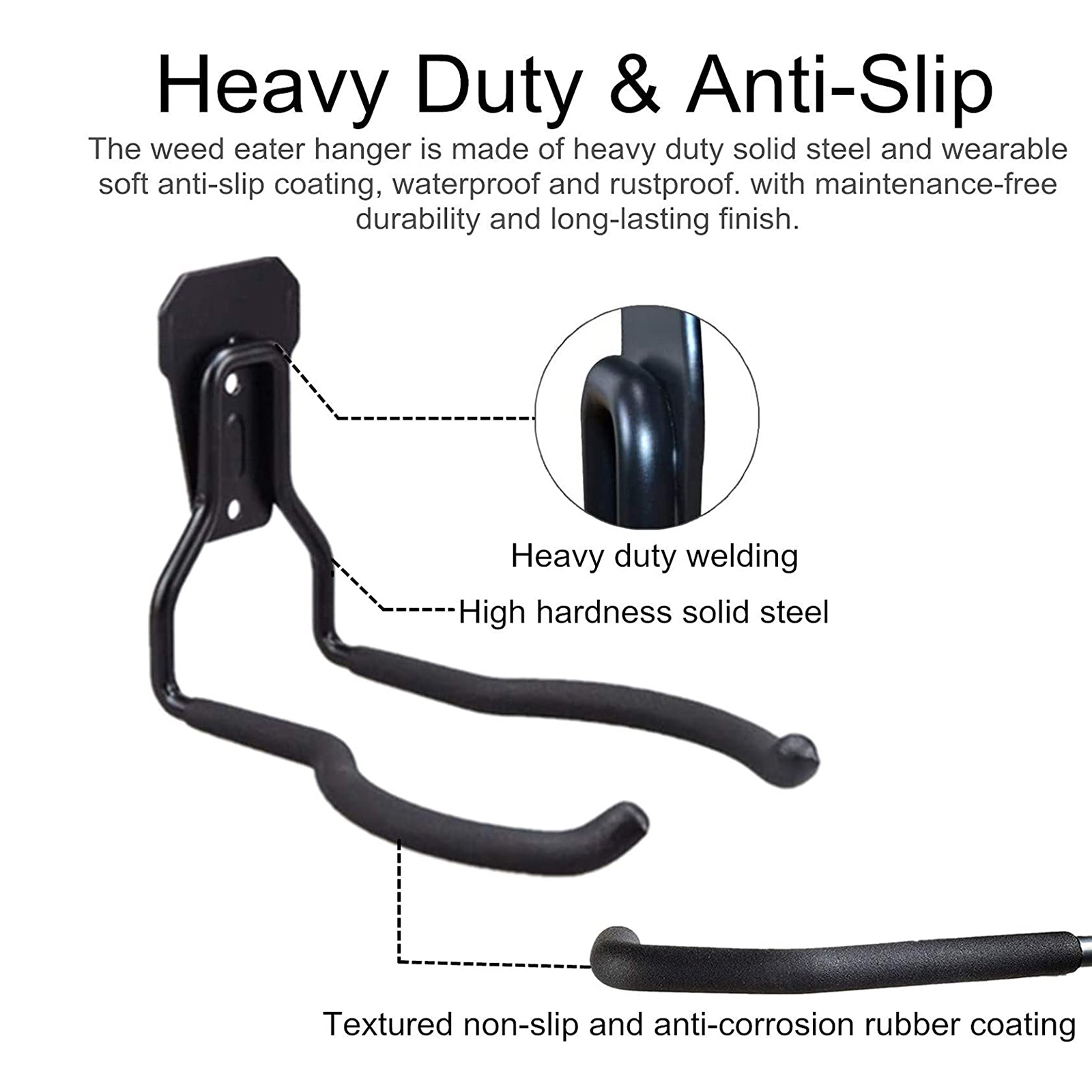 Gargae Hooks, Garage System Attachment Hooks Iron Heavy Duty Garage Storage Hooks for Large Power Tools, Chairs, Bikes, Ropes