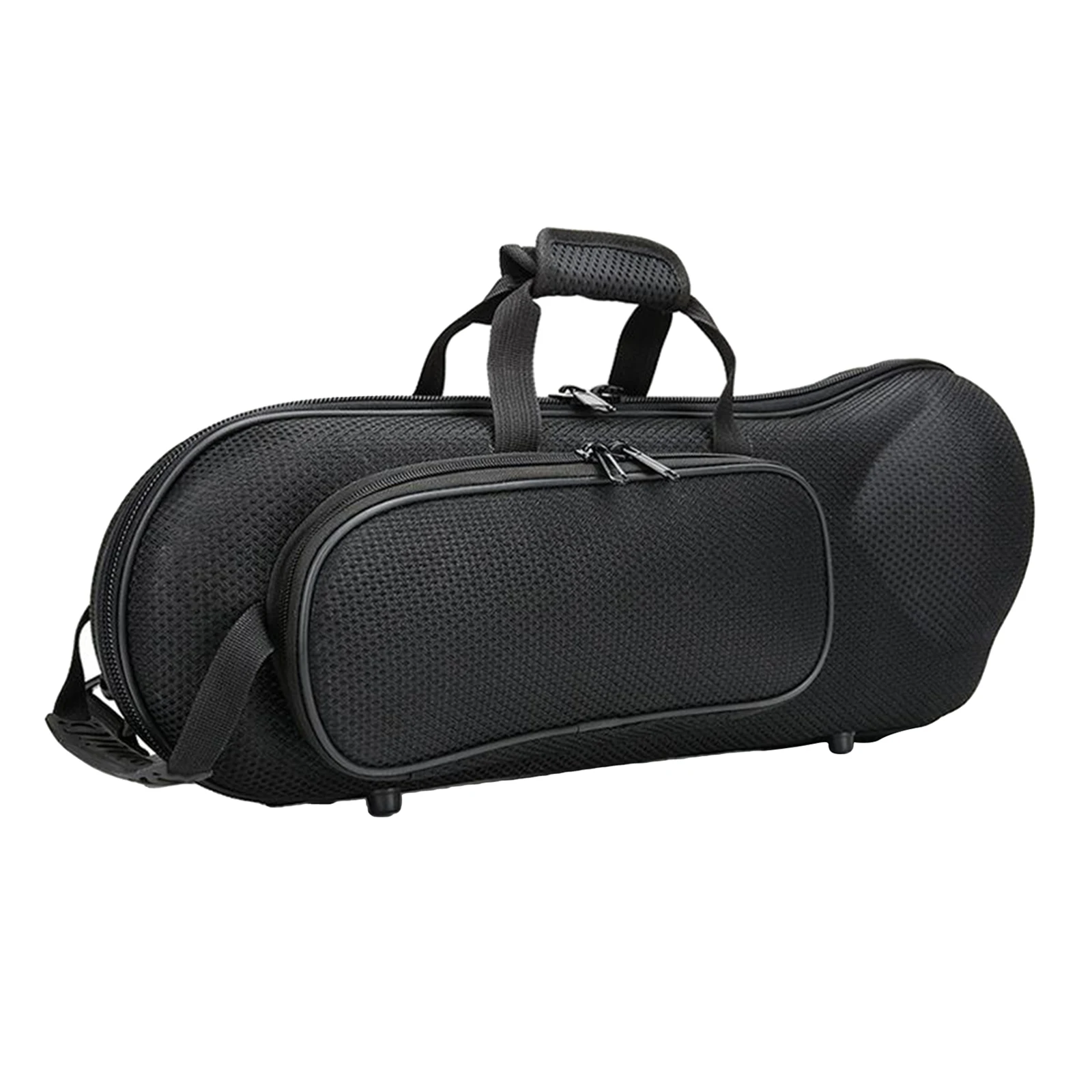 Case Lightweight Trumpet Case with Removable Strap and Soft Padded Handle All Black
