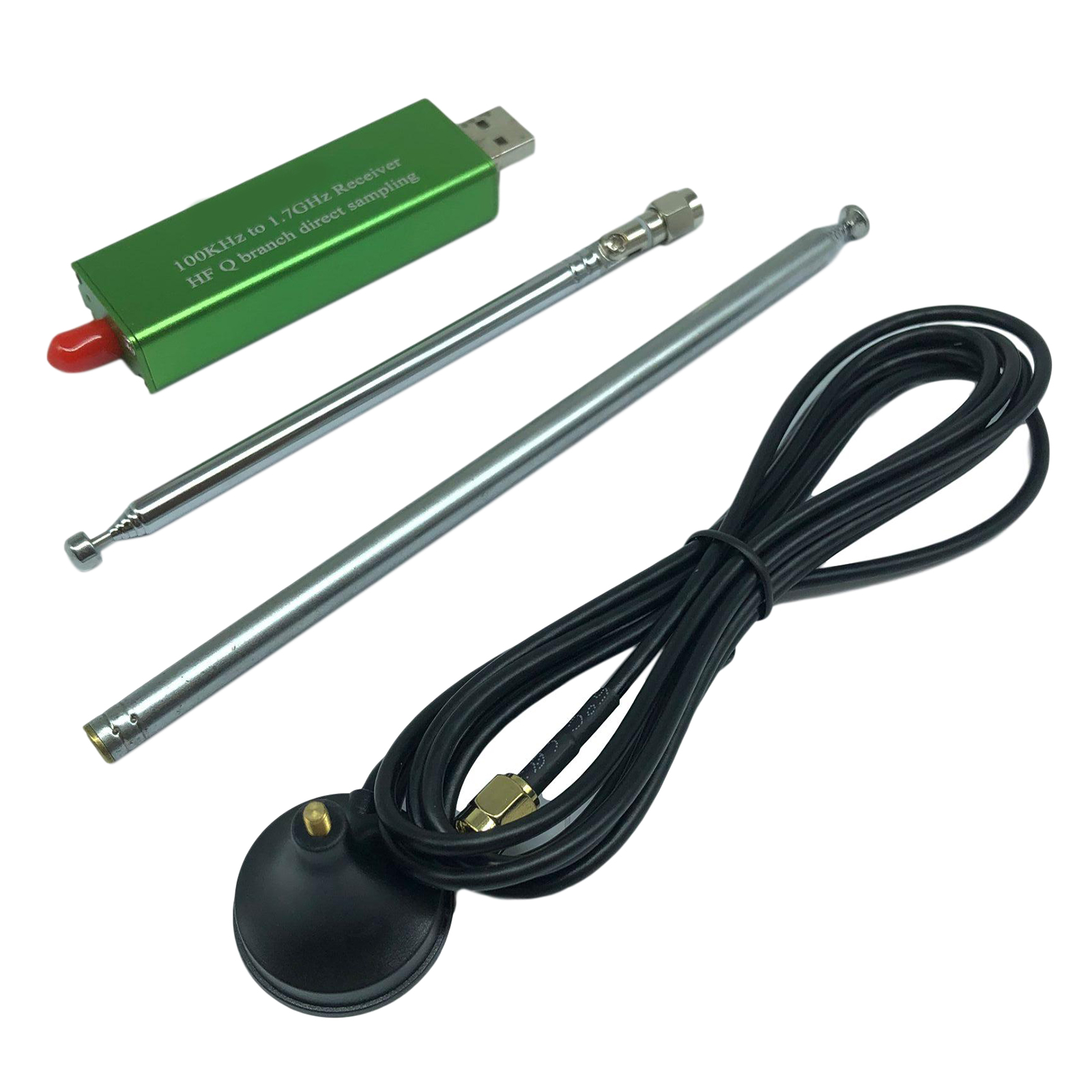 Aluminum 100KHz to 1.7GHZ RTL2832U R820T2 RTL SDR Receiver Adapter for AM FM
