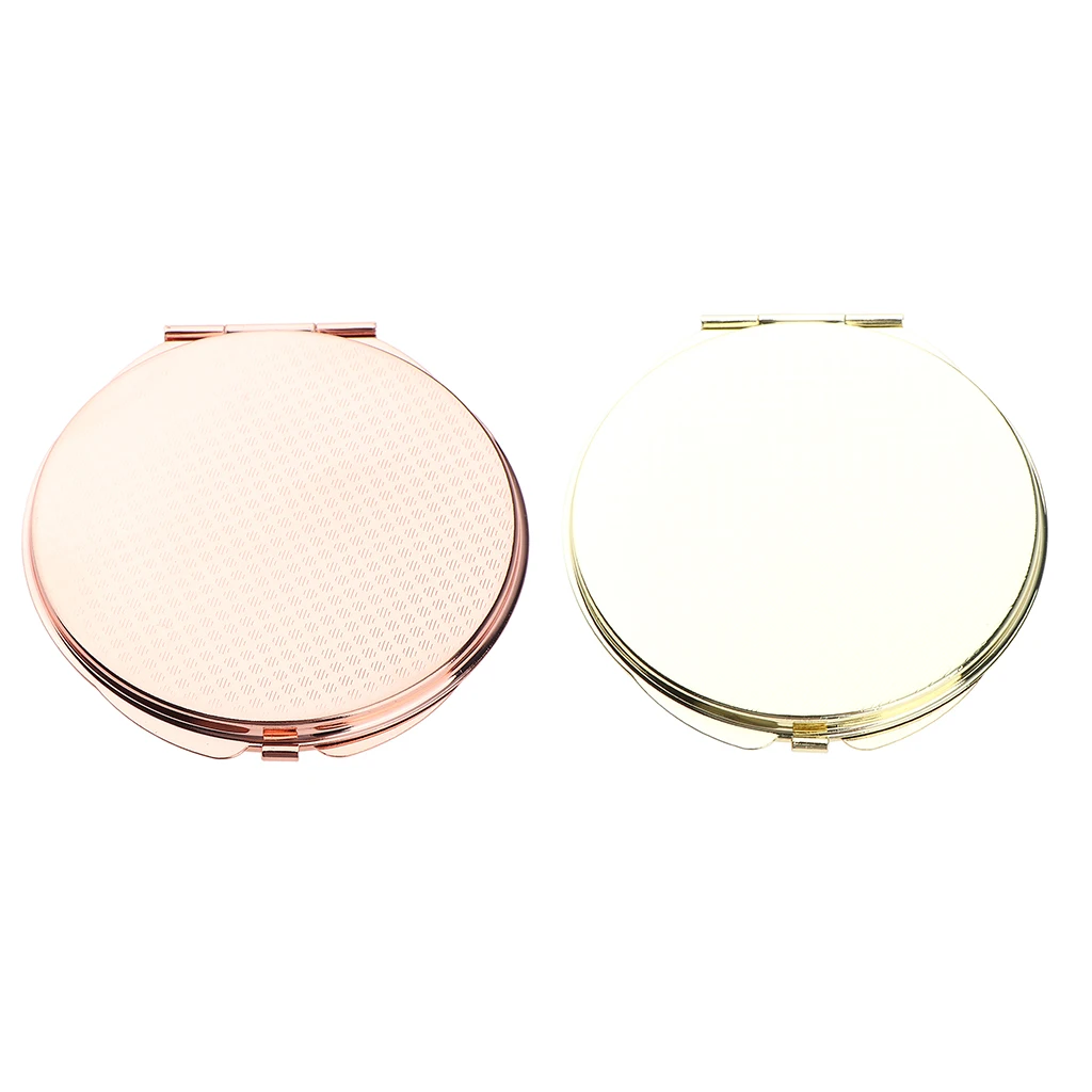 Pocket Mirror Portable Round Shaped Cute Double-sided Mirror for Women/Girls