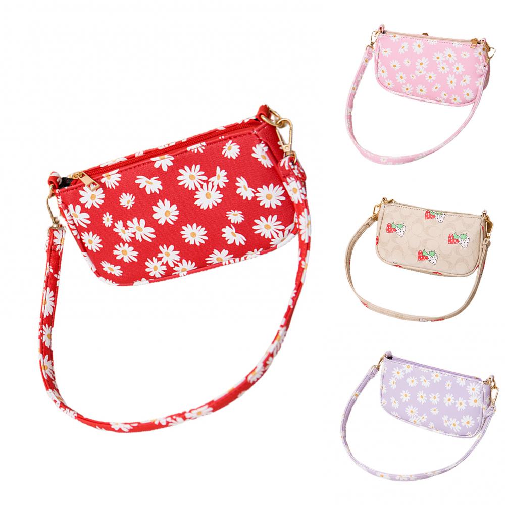 Mulher marguerite impresso bolsa de ombro bolsa