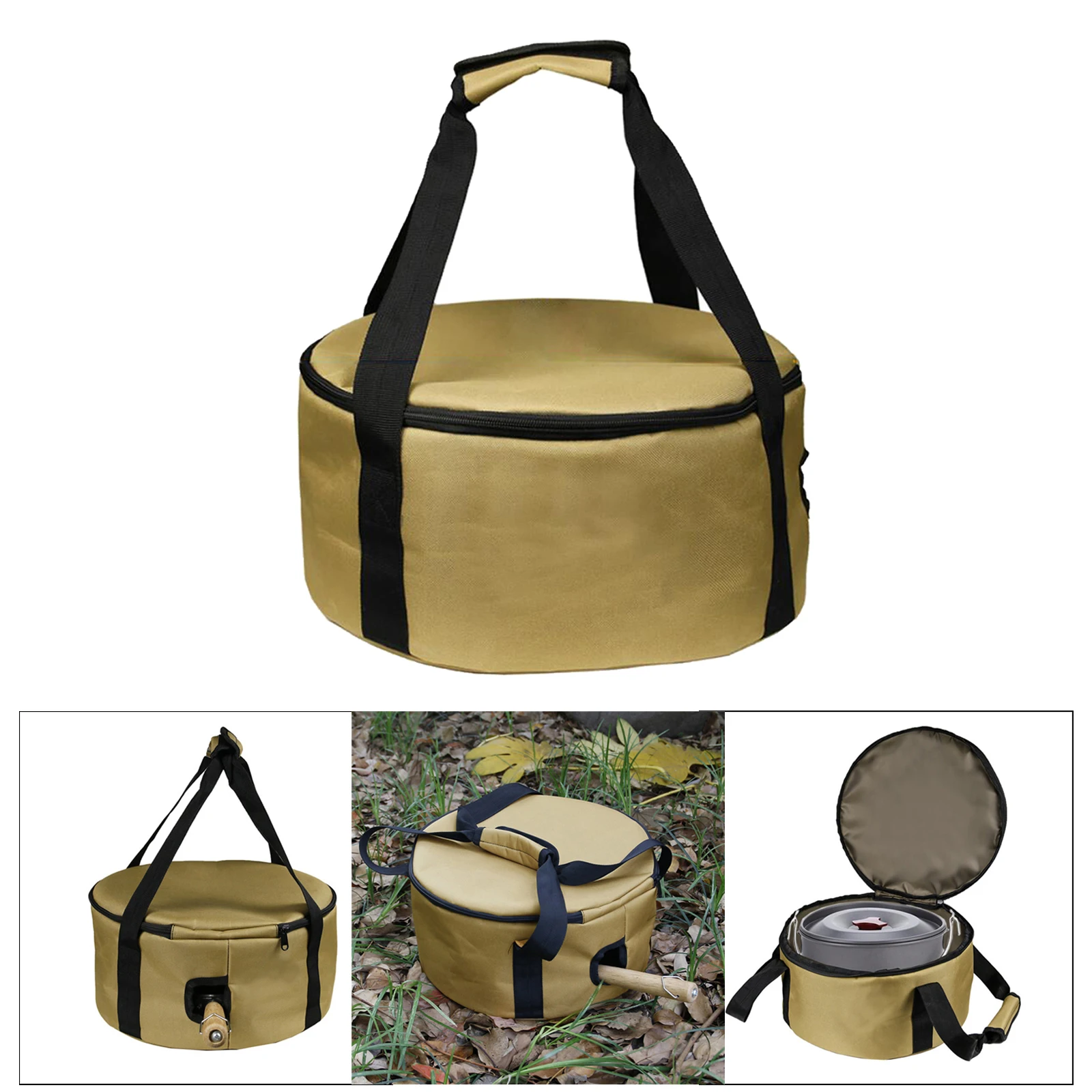 Camping Cookware Carrying Bag Kitchen Utensil Organizer Picnic Travel Portable BBQ Cookware Pan Pot Storage Bag Pouch