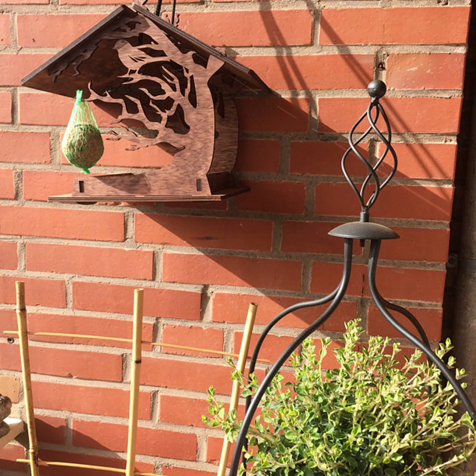 Wooden Bird Feeders Hanging Type DIY Wooden Pet Home Garden Gift Courtyard Villa Balcony Feeder Birdhouse Cage Bowl Food Feeder
