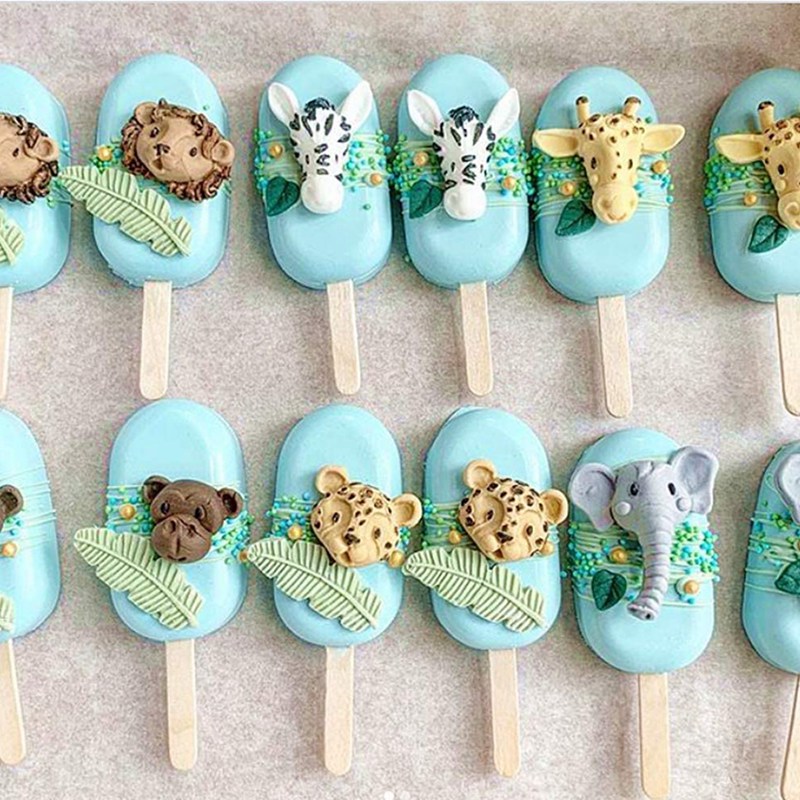 jungle animal chocolate lollipop molds