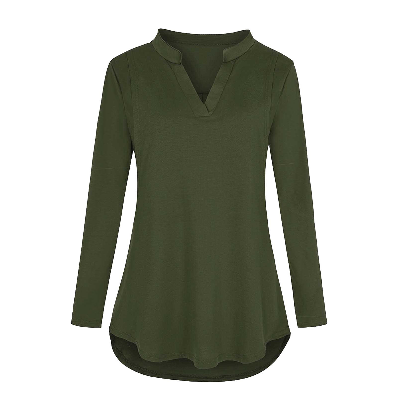 Camisa de Maternidade Roupa de Cor Sólida com Mangas Camiseta para Mulher Nova Compridas Grávida Roupa Amamentadora 7 Nova camisa de maternidade, roupa de cor