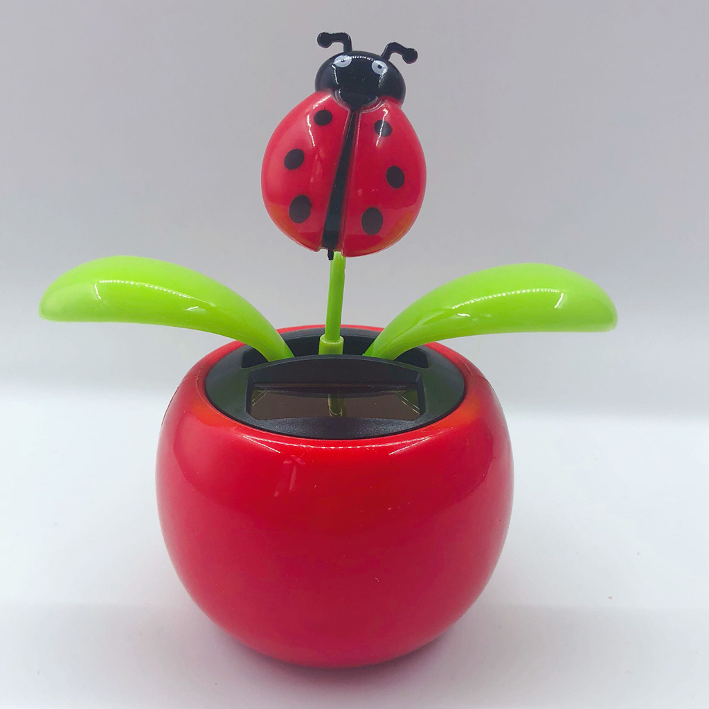 Creative Solar Power  Car Desk Ornament Pot Swing Toy