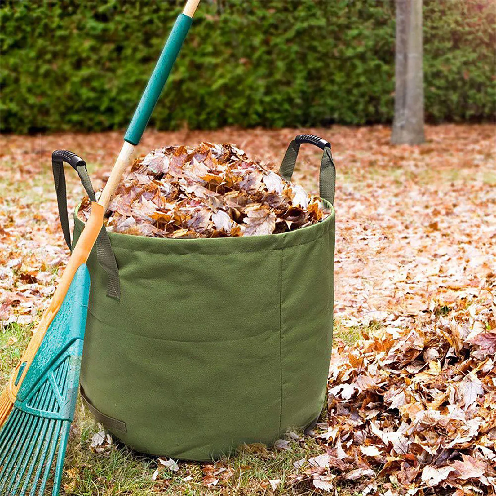 Details about   Garbage Storage Trash Bag Portable Collapsible Garden Leaf Trash Can Bin 