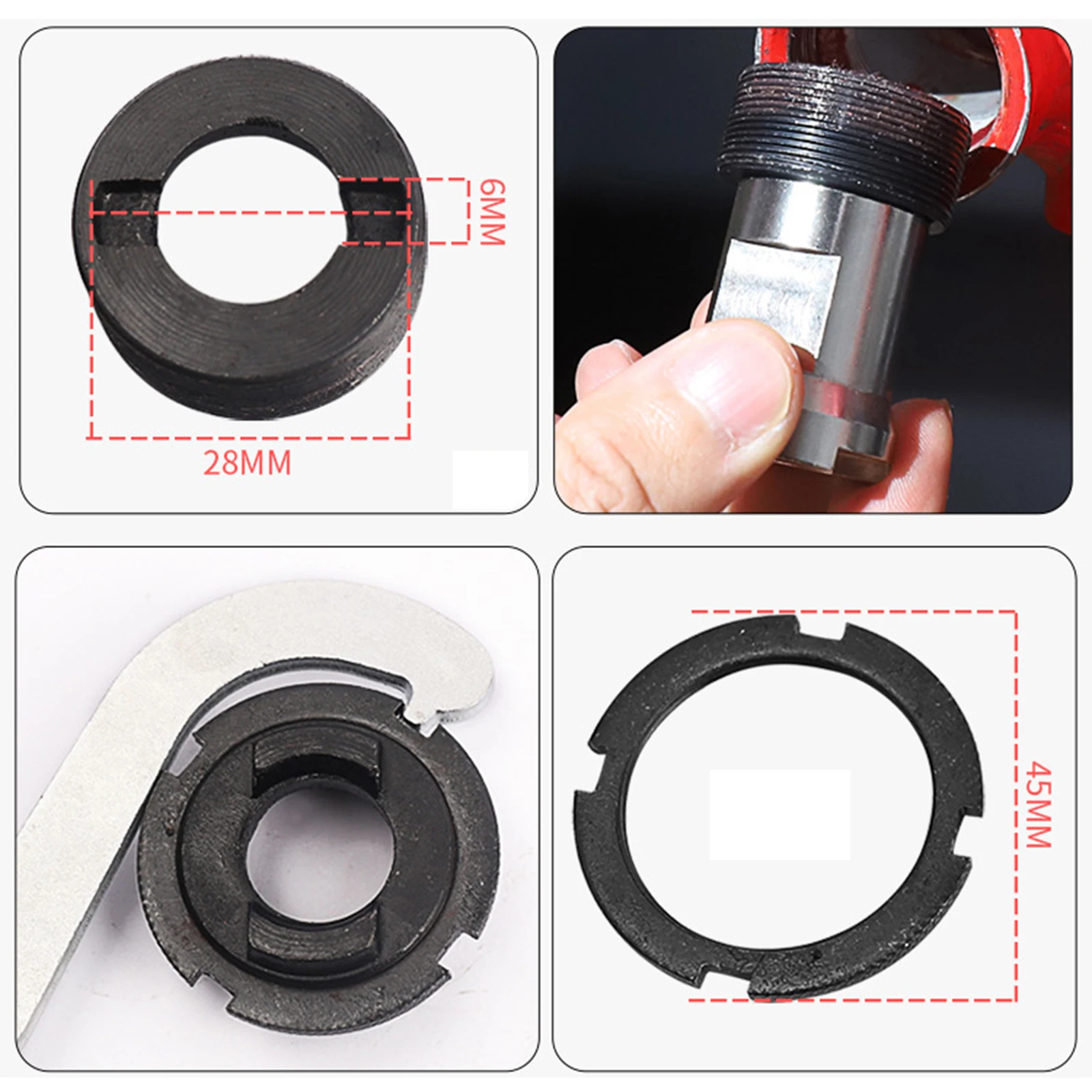 Bike Crank Extractor Arm Remover and Bottom Bracket Remover Lock Ring Repair Tool Steel Spanner/Wrench Tool Bicycle Repair Tool
