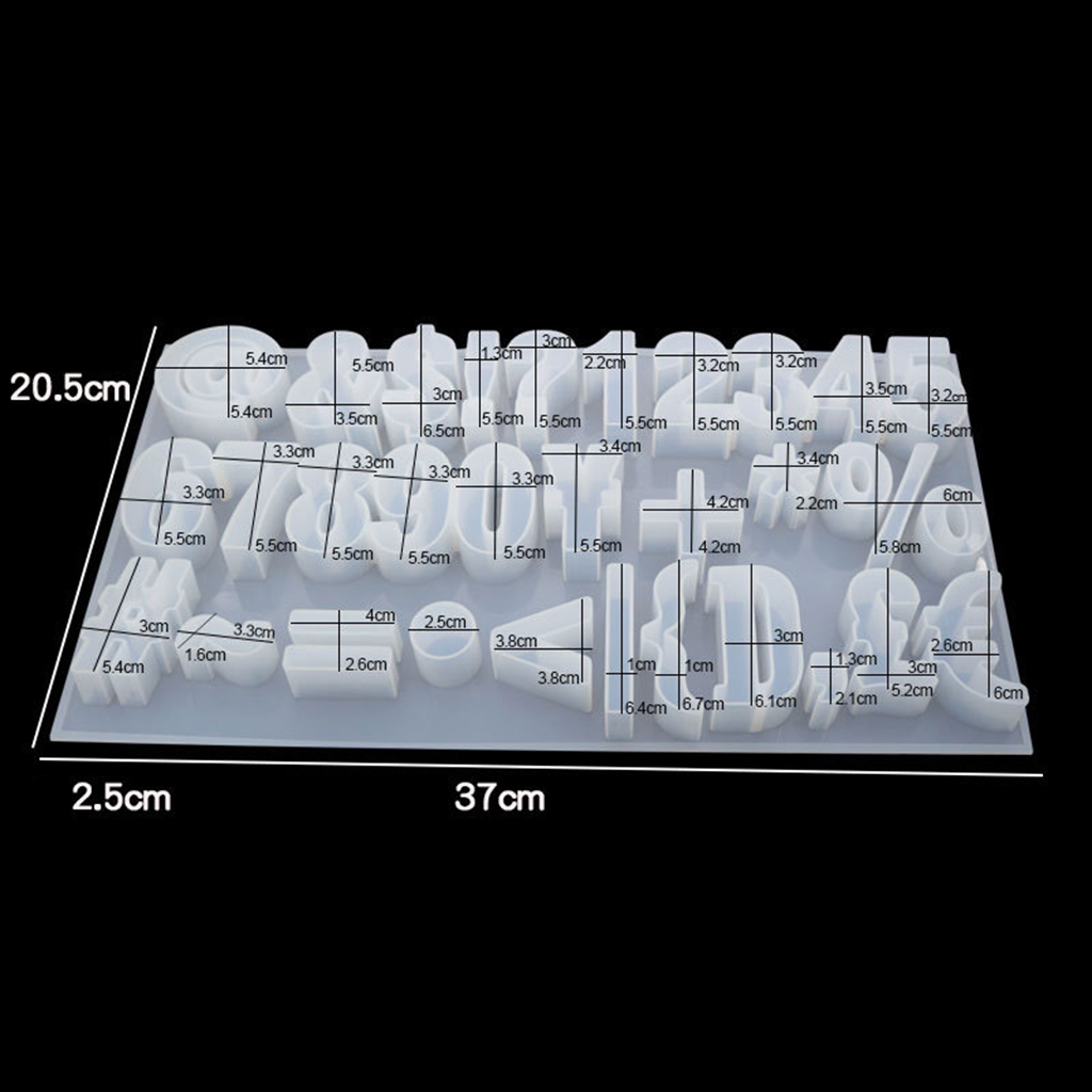 Silicone Number Mold Resin Symbol Mould Fondant Baking Tool Child Toys Making