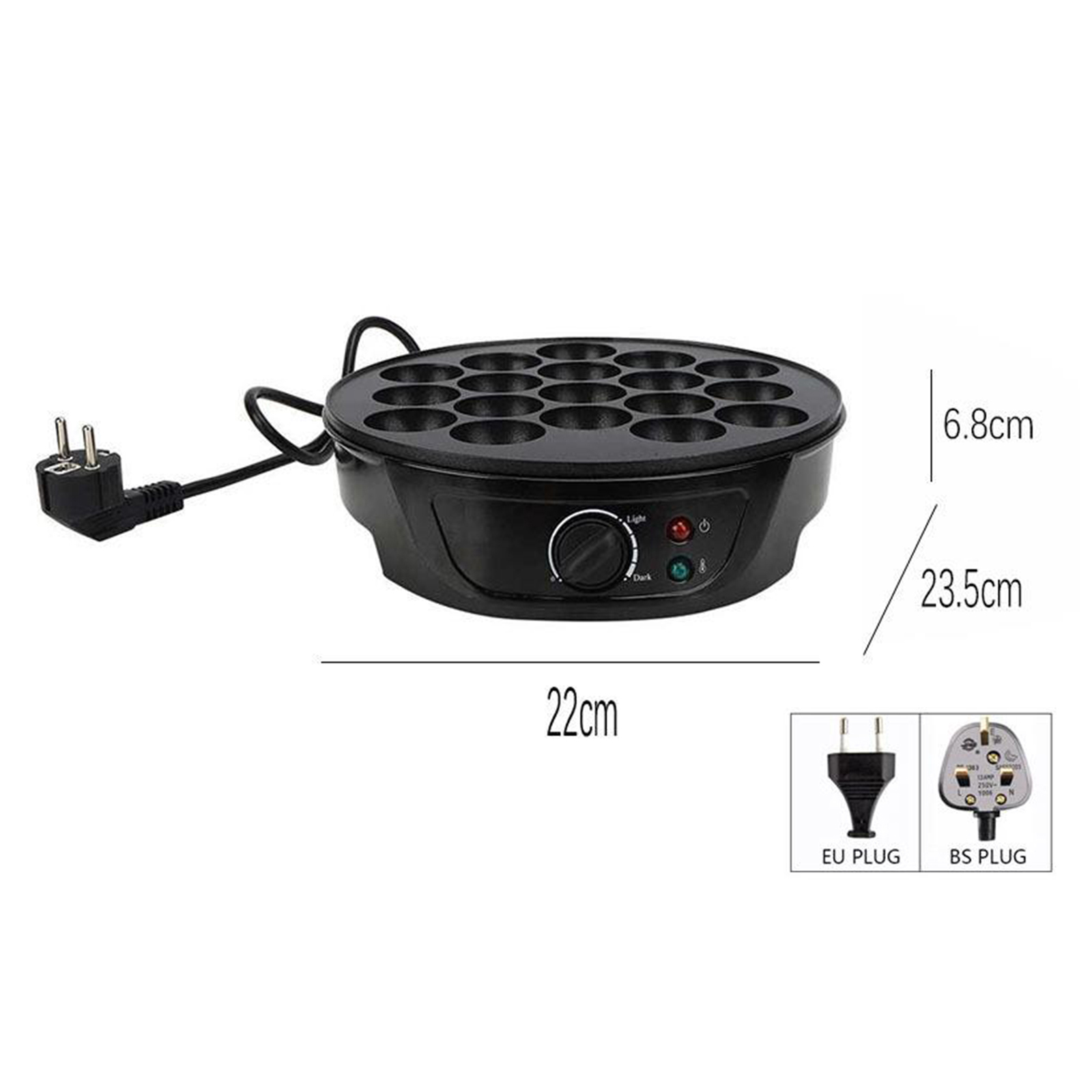 Electric Takoyaki Maker Cooking Pan Octopus Ball Stove Plate 18 Hole Home