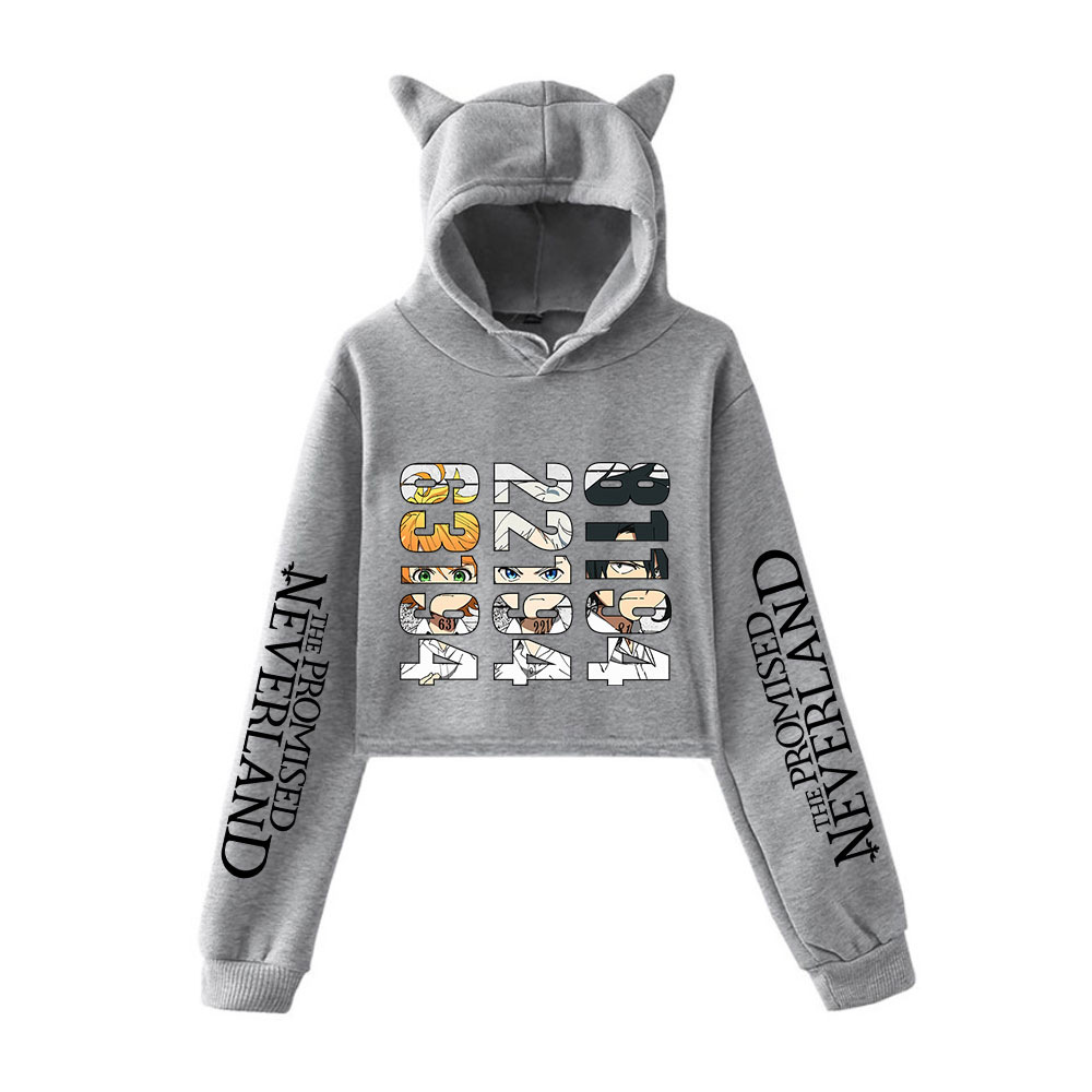 hoodie anime yakusoku sem neverland kawaii gato