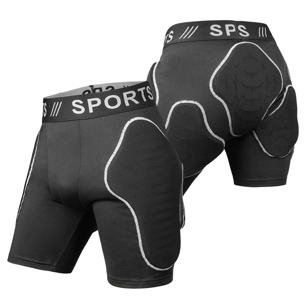Skating Protection Hip Paded Short Pants Protective Gear Guard Black