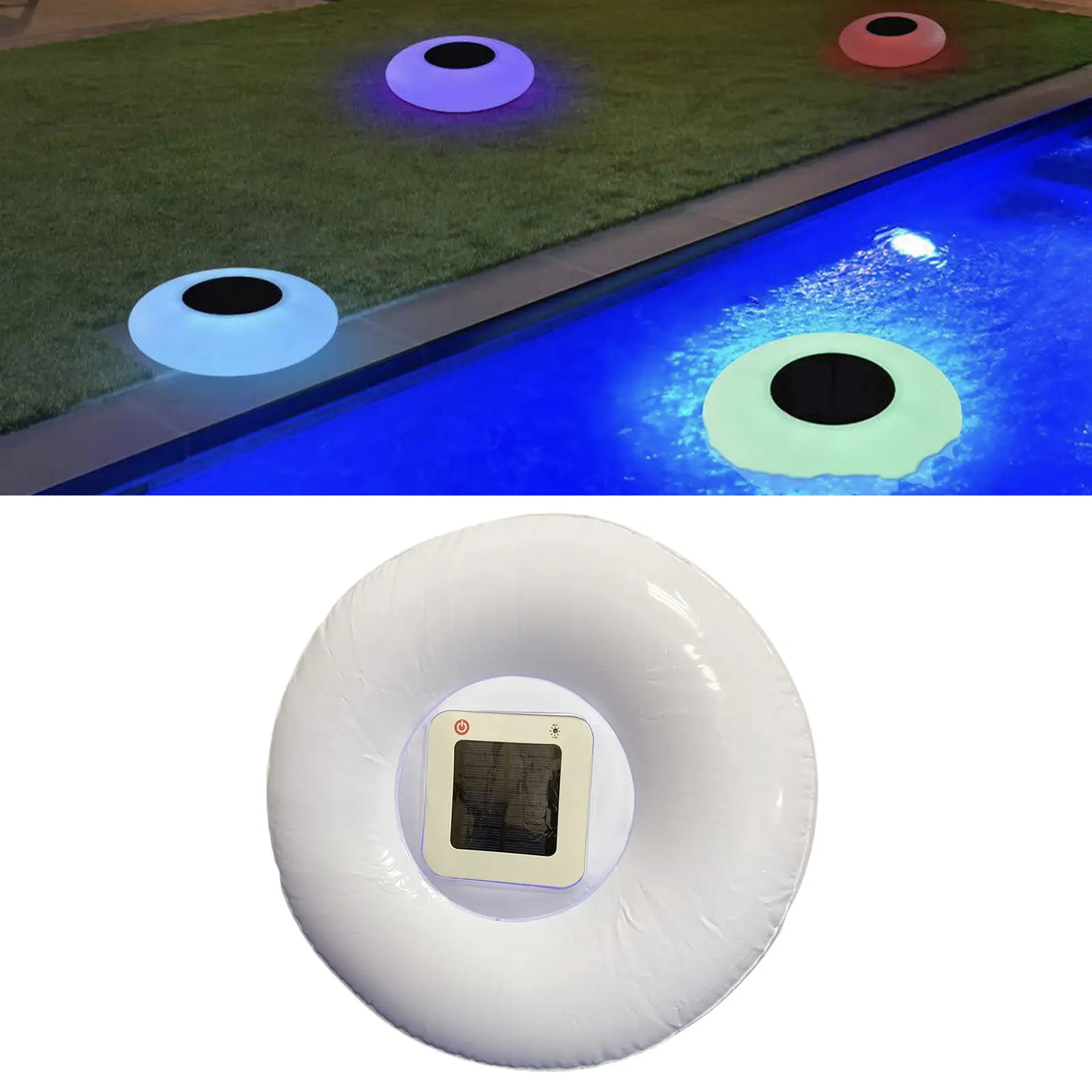 Solar Swimming Pool Light LED Colorful Inflatable Swimming Pool Light Solar Powered LED Lamp Inflatable IP65 Waterproof Lights