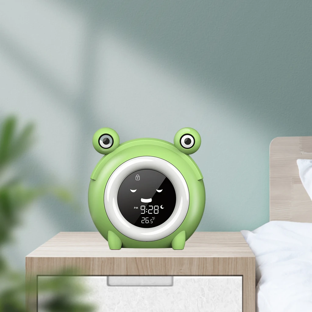 Digital Frog Kids Alarm Clock Child Sleep Trainer Nap Timer Snooze Clocks