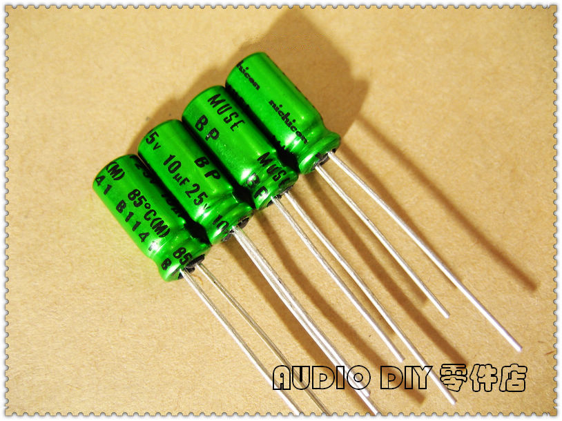 10PCS/50PCS Nichicon MUSE BP (ES) 10uF 25V 25v10uf Audio Nicht-Polar Elektrolytkondensator – Detail 1