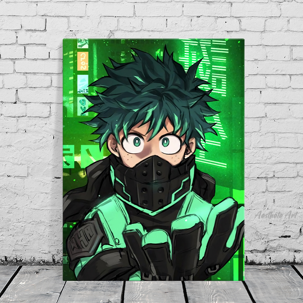 Izuku Midoriya аниме постер моя геройская Академия домашний декор холст  печать картина для гостиной Украшение Искусство Настенная живопись |  AliExpress