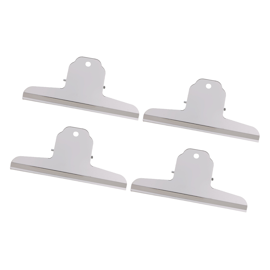 4x Heavy Duty Stainless Steel Binder Clip School Home Office File Clip