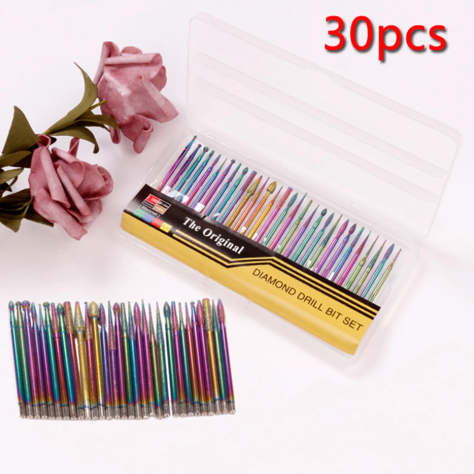 Nail Drill Burr Bits Colorful Milling Cutter Bit Manicure Pedicure Tools Professional Nail Files Accessories for Salon SPA