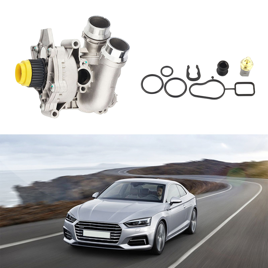 Aluminum Water Pump With Temperature Sensor Fit For Audi A3 A5 2.0L 06H121026AM 06H121026AB 06H121026CF 06H121026DD 06H121026BB