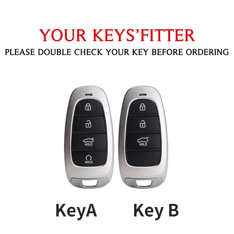 Cover portachiavi in lega per Hyundai Solaris Sonata Hybrid NEXO NX4 New Grand Santa Fe Tucson 2020 2021 accessori Car-Styling -