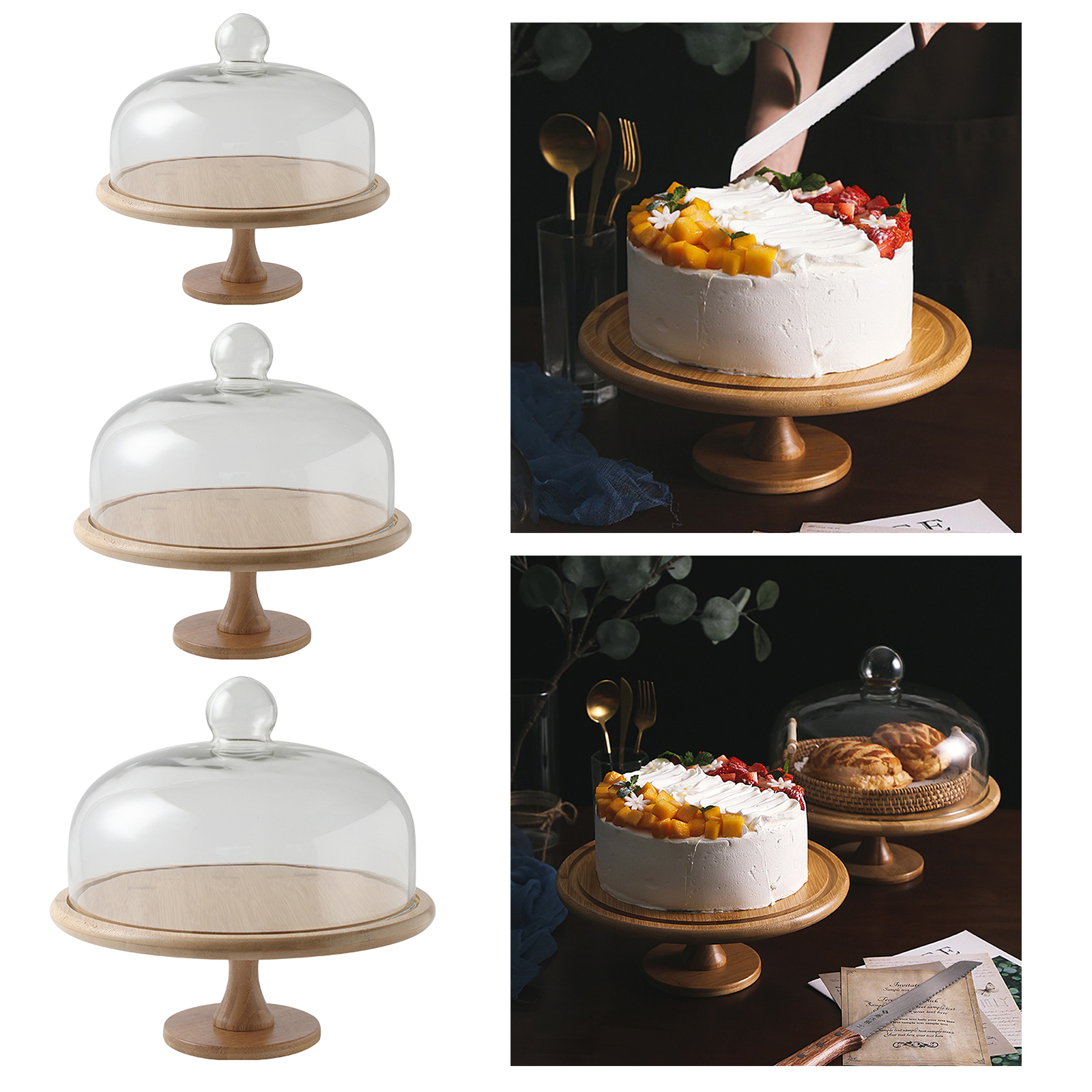 Serving Tray Cake Stand Breakfast Food Cake Multi-Functional Serving Platter Ornament