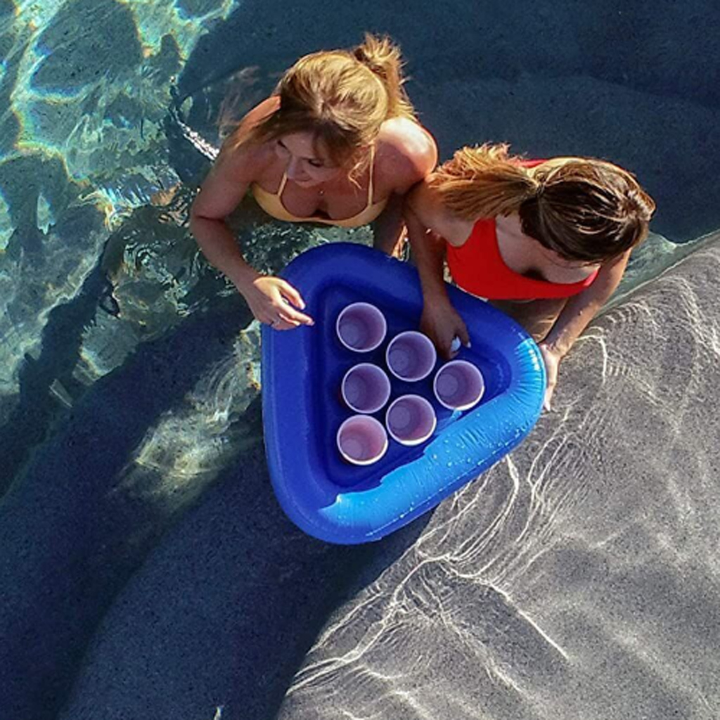 Inflatable Swimming Pool Floating Drink Holder with 6 Holes Large Capacity, Drink Float for Swimming Pool Party Beach Water Fun