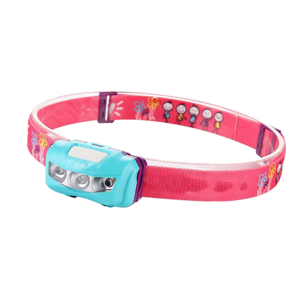 Outdoor Camping Waterproof Headlight Adjustable LED Headlamp for Kids Pink