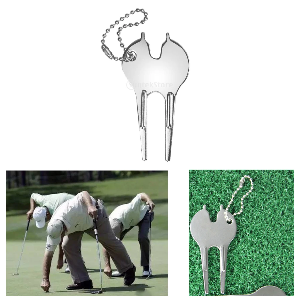 Zinc Alloy Golf Divot Repair Tool Groove Cleaner GolferTraining Accessory for Golfers