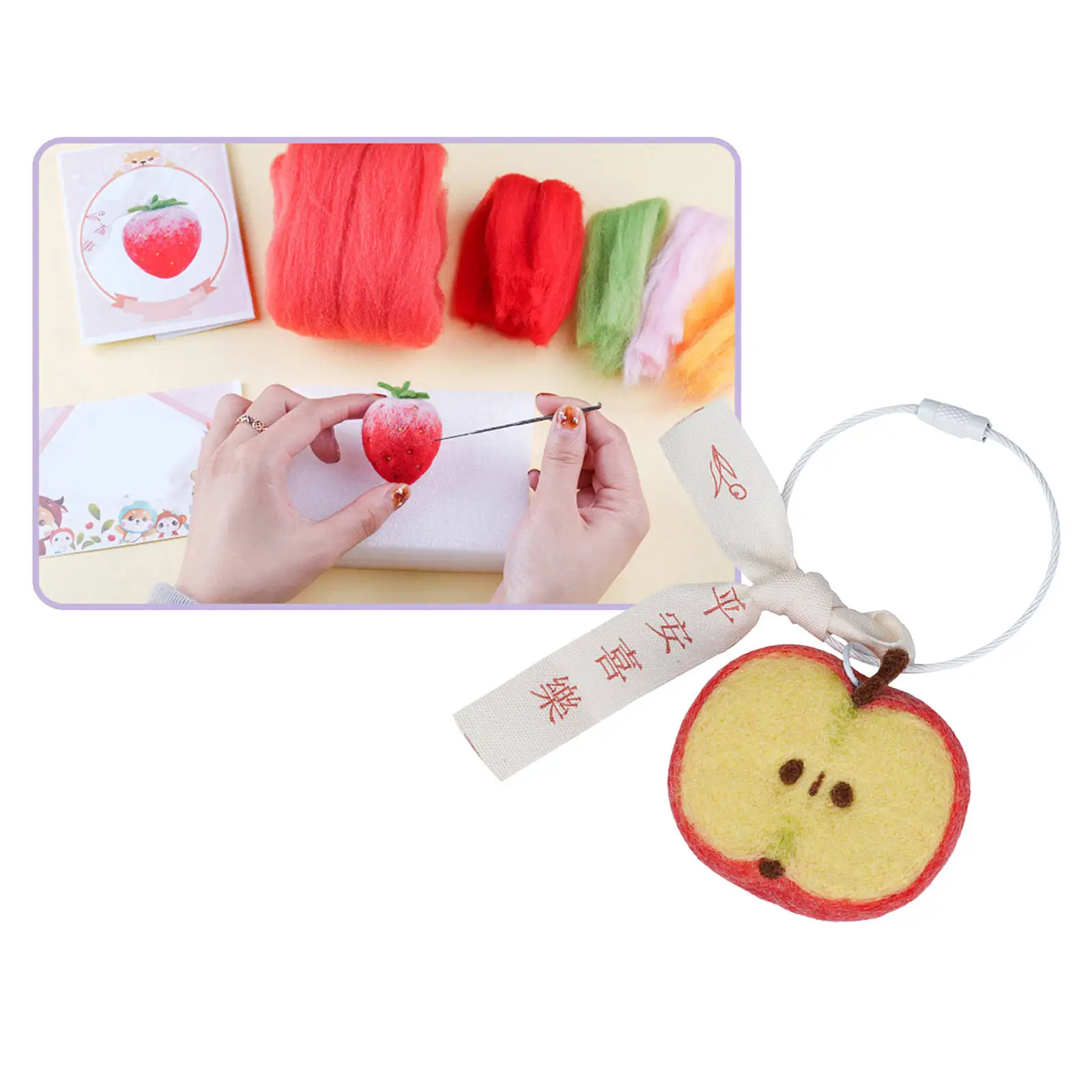 Needle Felting Starter Kit Wool Felting Supplies Non-Finished Poked Craft Material for Adult Kids